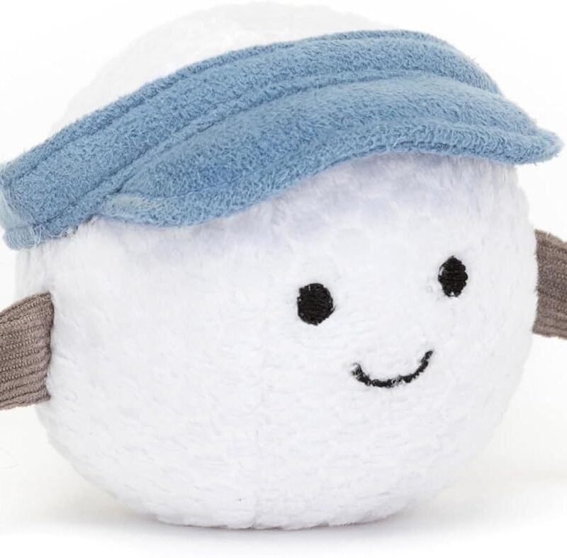 Jellycat Amuseables Golf Ball Stuffed Toy, 2.5 inches - Golf Ball Plush for Sports Fans