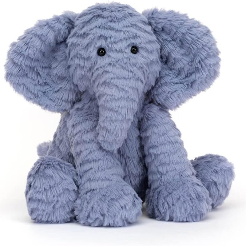 Jellycat Fuddlewuddle Elephant Stuffed Animal, Medium 9 inches - Elephant Plush Toy - Classic Children's Gift