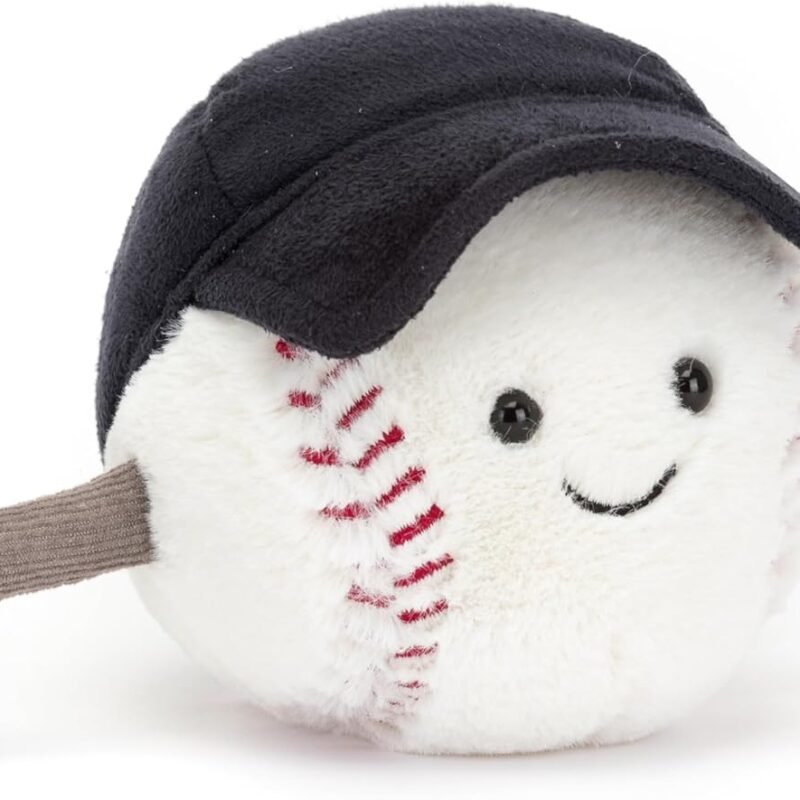 Jellycat Amuseables Baseball Stuffed Toy, 4 inches - Baseball Plush for Sports Fans