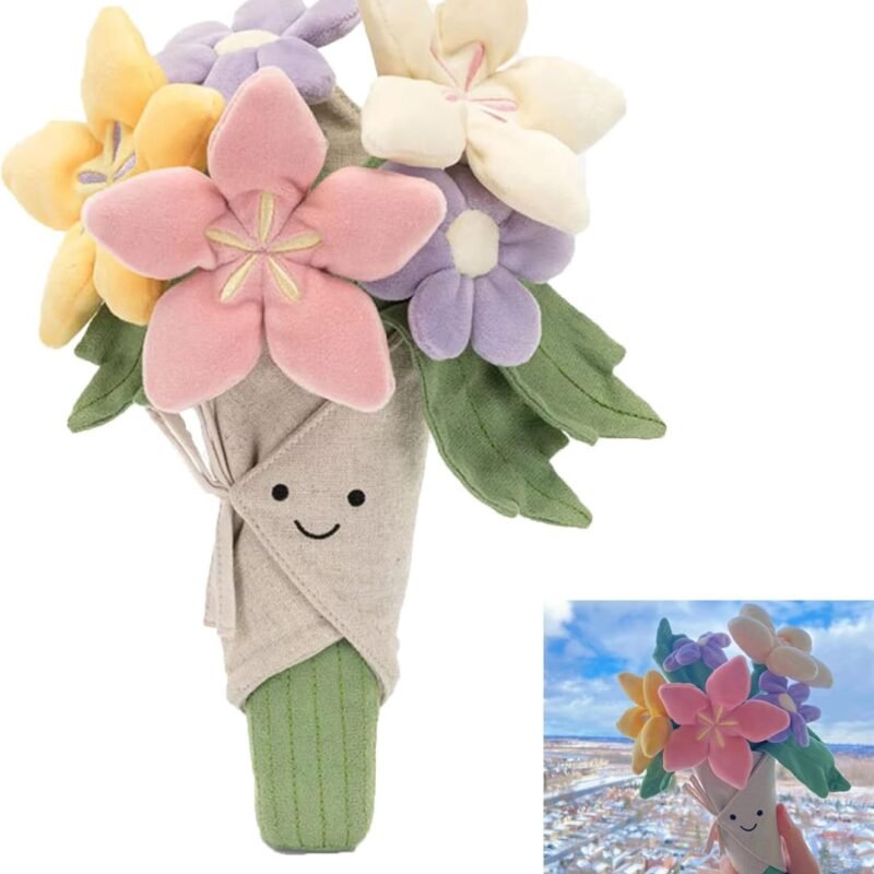 QYN Stuffed Flower Plush Bouquet Flowers Decor Funny Gifts for Women Friends
