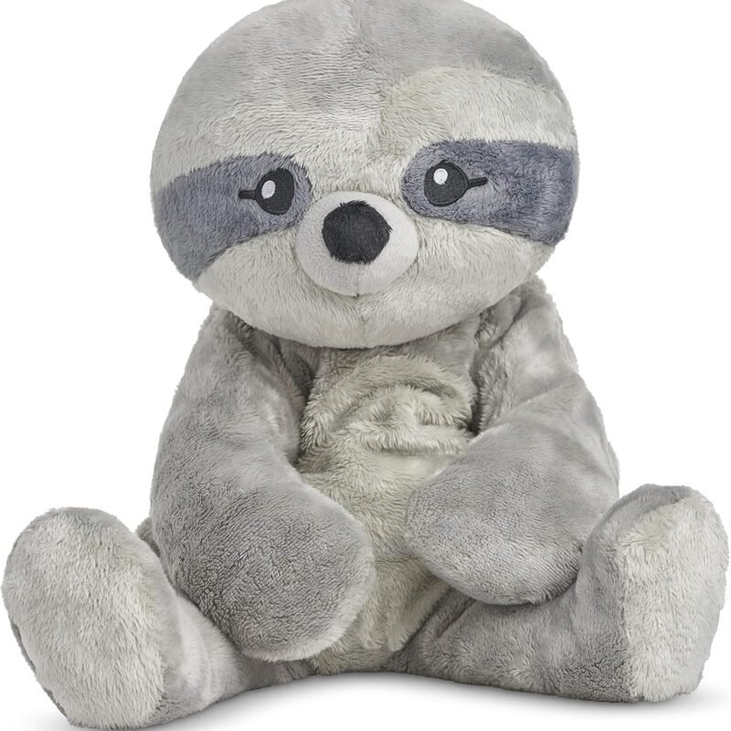 HUGIMALS Sam The Sloth 20 Inch 4.5 lb Heavy Cute Sensory Weighted Comfort Plush | Large Unscented Washable Self Care Calming Stuffed Animal for Kids, Teens and Adults
