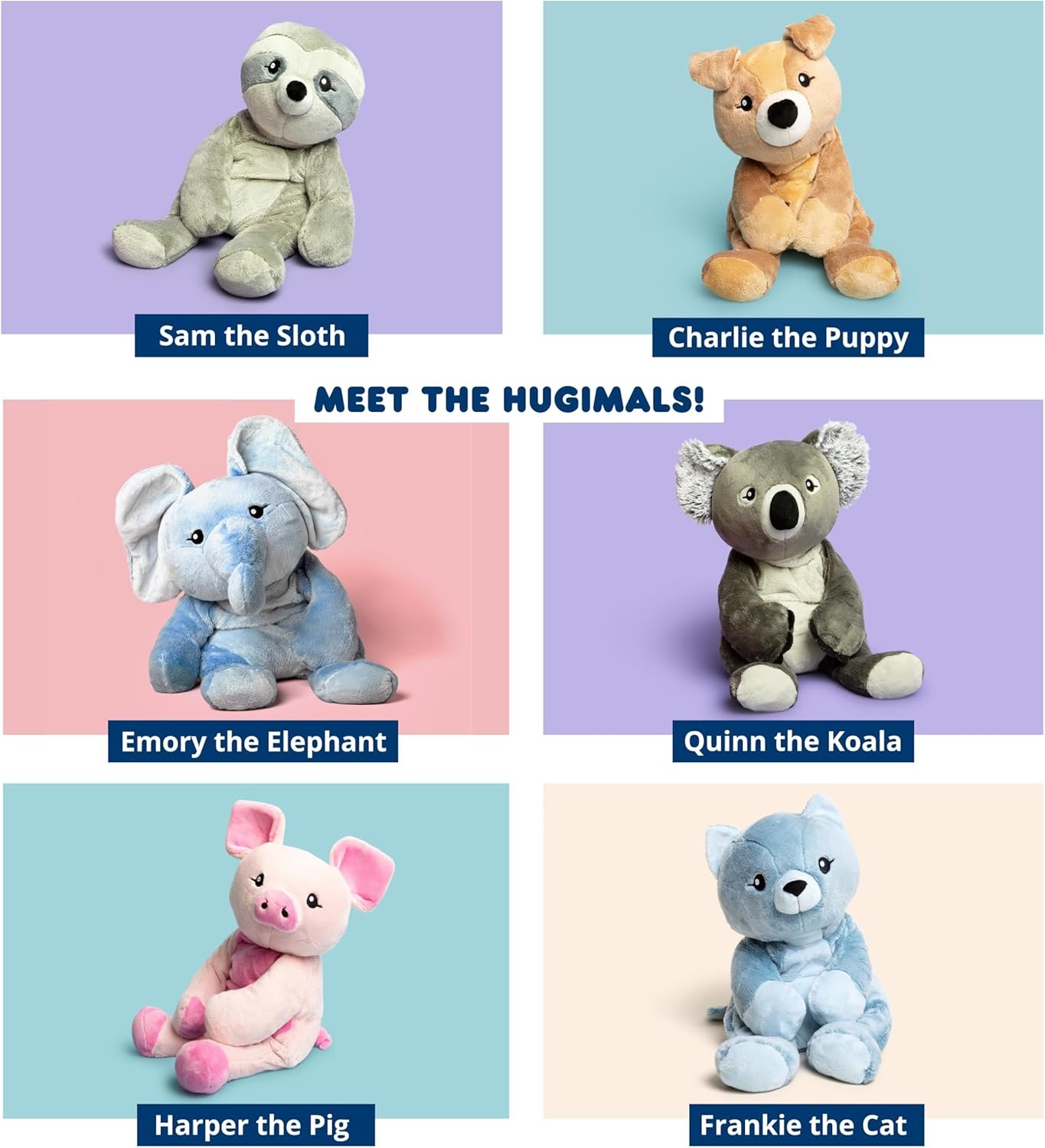 HUGIMALS Charlie The Puppy 20 Inch 4.5 lb Heavy Cute Sensory Weighted Comfort Plush | Large Unscented Washable Self Care Calming Stuffed Animal for Kids, Teens and Adults - Image 7