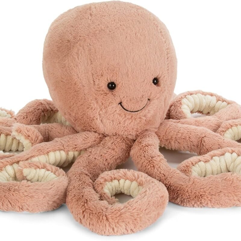 Jellycat Odell Octopus Stuffed Animal, Little 10.5 inches - Ocean and Sea Plush Toy - Classic Children's Gift