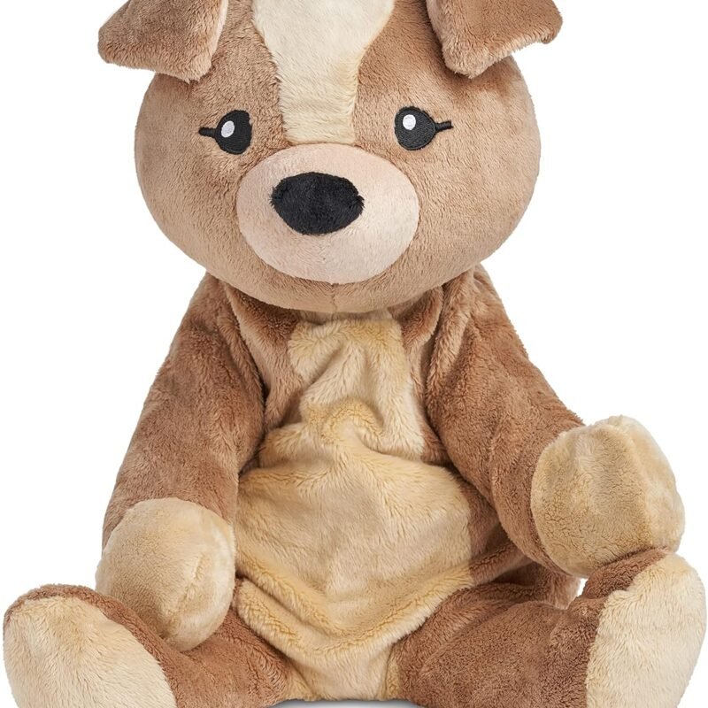 HUGIMALS Charlie The Puppy 20 Inch 4.5 lb Heavy Cute Sensory Weighted Comfort Plush | Large Unscented Washable Self Care Calming Stuffed Animal for Kids, Teens and Adults