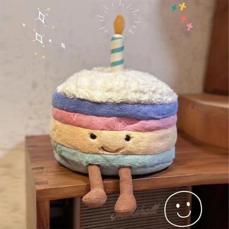 Jellycat Birthday Cake Plush  - Celebration-Themed Stuffed Decor