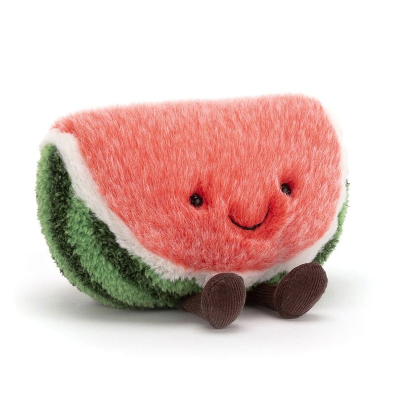4.3 Watermelon Plush with Drawstring Dust Bag - Fun Fruit-Themed Stuffed Animal