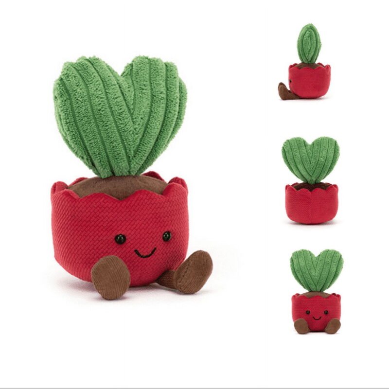 Cactus Kerrii Valentine's Plush - Botanical-Themed Stuffed with Realistic Details
