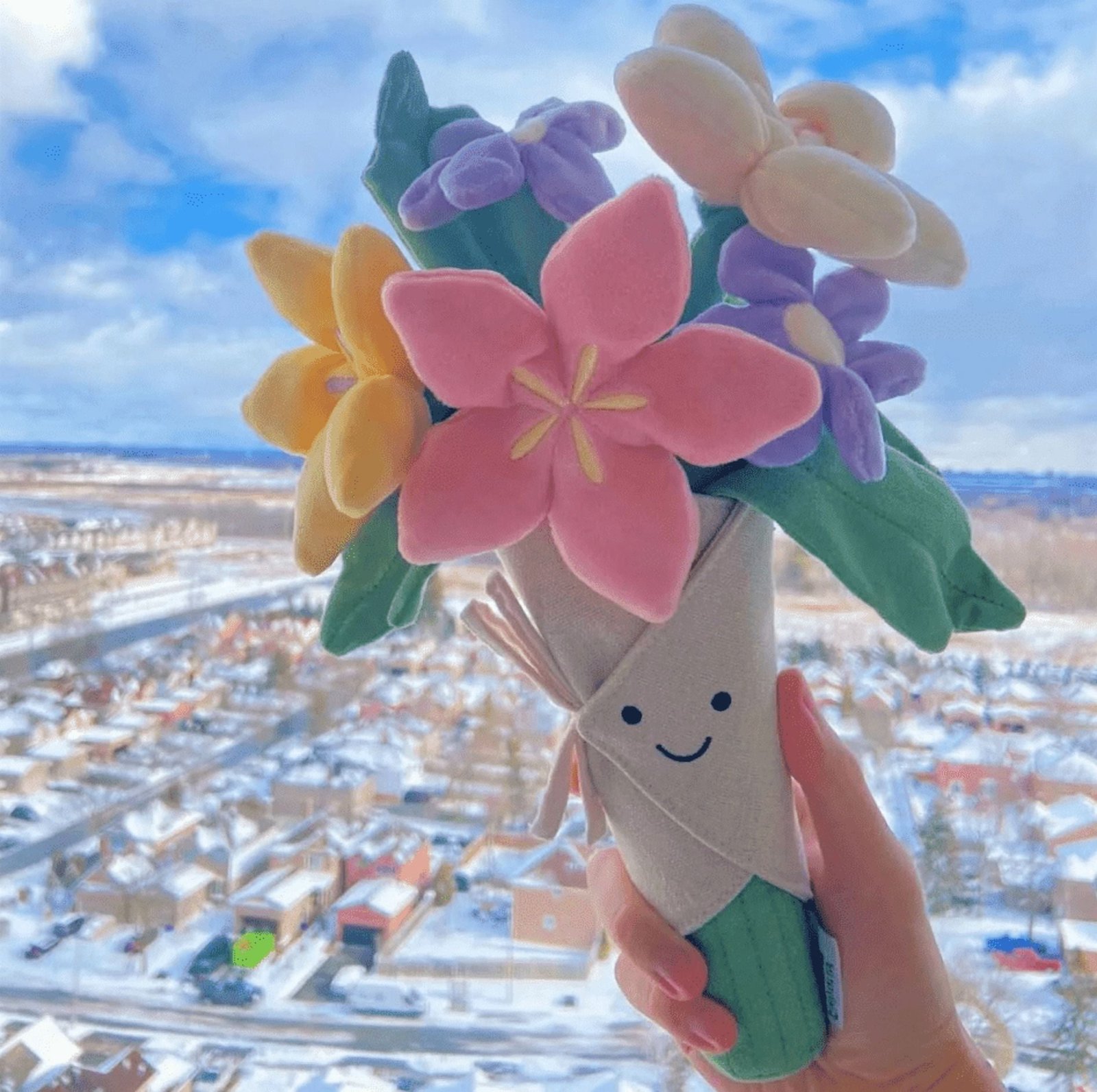 Flower Bouquet Plush Doll ?C Soft Botanical Stuffed Decor