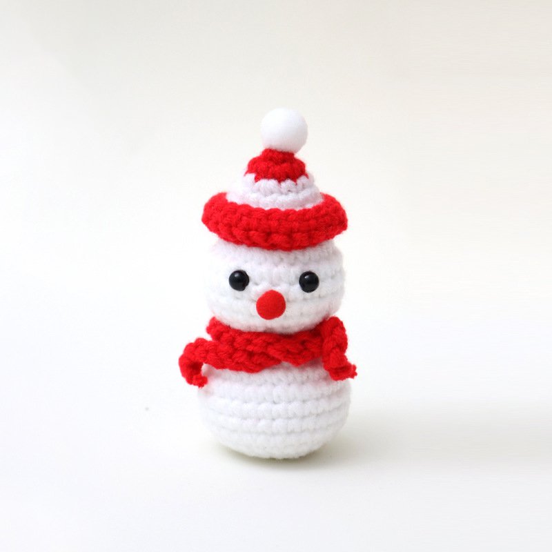 Christmas snowman red-brimmed hat Crochet Kit, DIY Crochet Starter Kit