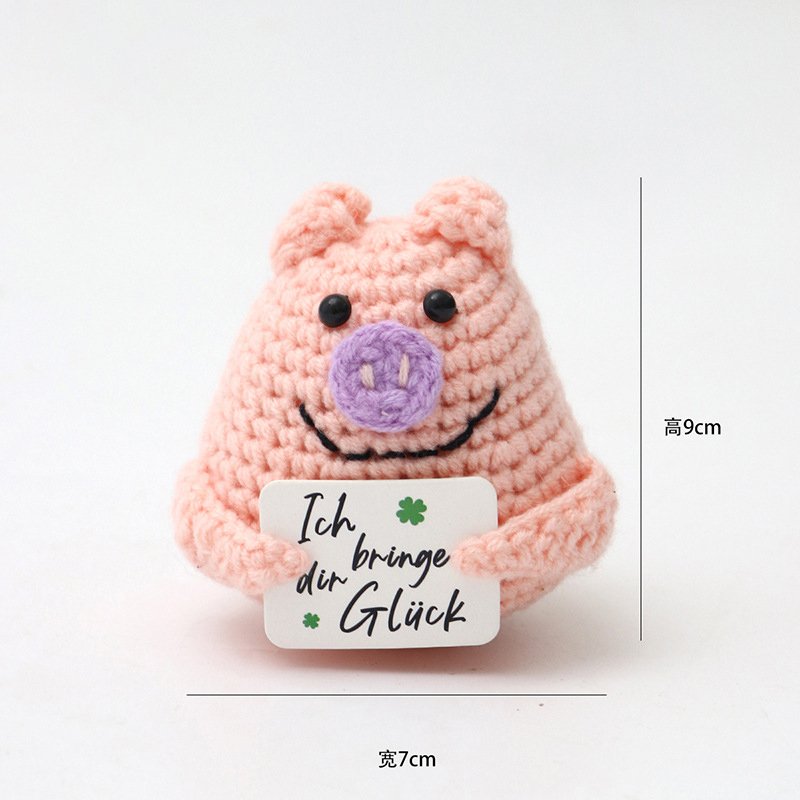Purple-nosed Pig I note Crochet Kit, DIY Crochet Starter Kit