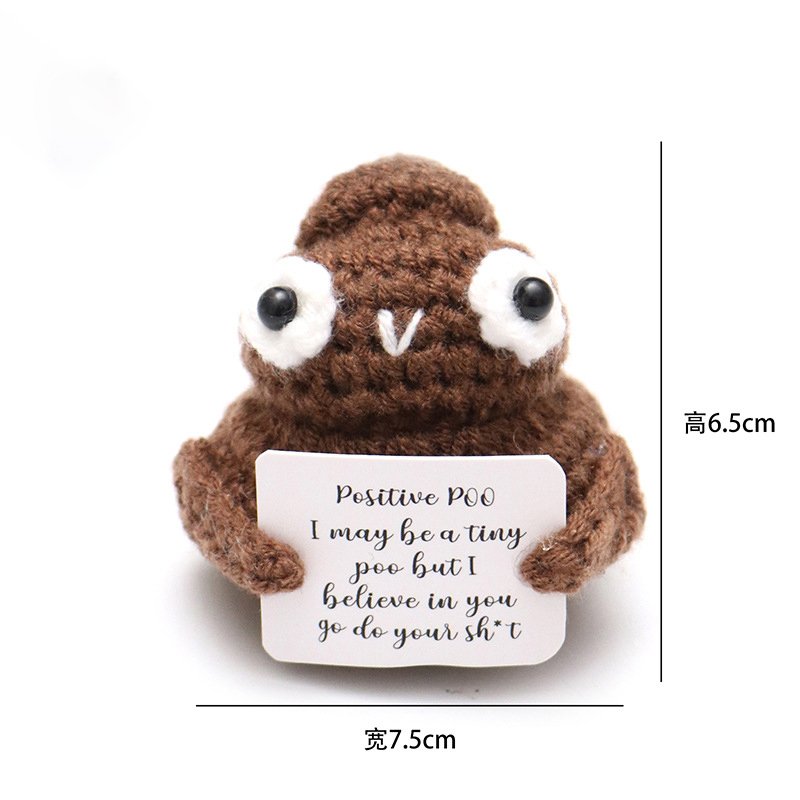 Positive Poop Coffee Crochet Kit, DIY Crochet Starter Kit