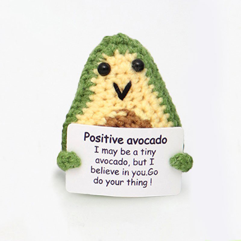 Avocado V-shaped mouth, Artemisia P long card Crochet Kit, DIY Crochet Starter Kit
