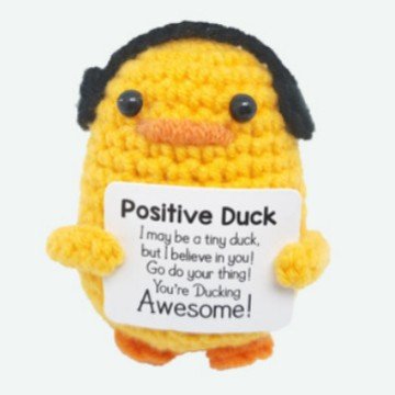 Positive black duck headphones Crochet Kit, DIY Crochet Starter Kit