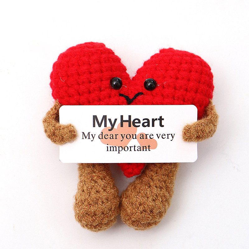 Heart-shaped colored cards May note Crochet Kit, DIY Crochet Starter Kit
