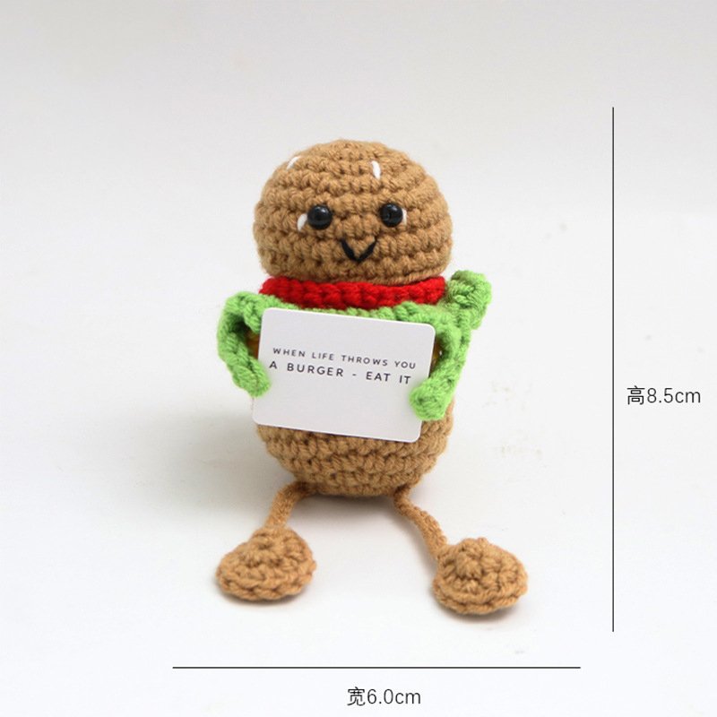 Hamburger Long Leg W Card Crochet Kit, DIY Crochet Starter Kit