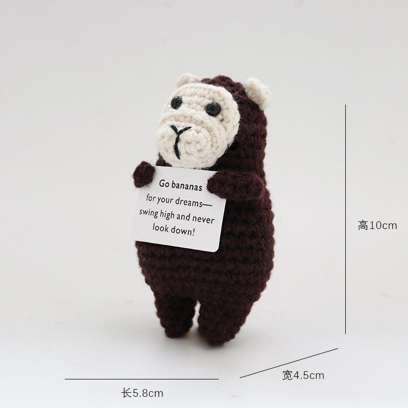 Gorilla 19 Beige 61 Chestnut Crochet Kit, DIY Crochet Starter Kit