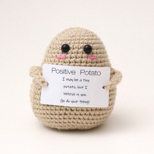Potato Yimian Big Butt Khaki Hand-stitched Positive Crochet Kit, DIY Crochet Starter Kit