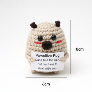 Potato Dog Chestnut Ears and Nose Crochet Kit, DIY Crochet Starter Kit