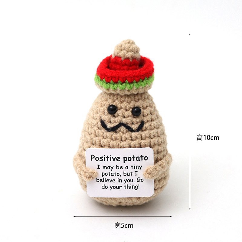 Potato Indian Hat Positive Crochet Kit, DIY Crochet Starter Kit