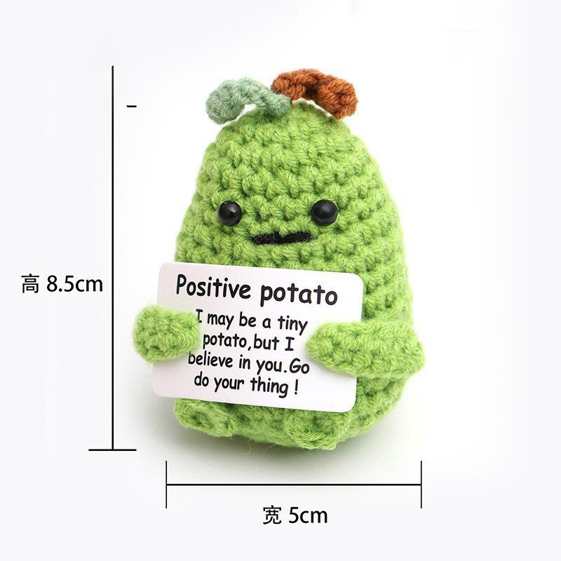 Potato Green Positive Crochet Kit, DIY Crochet Starter Kit