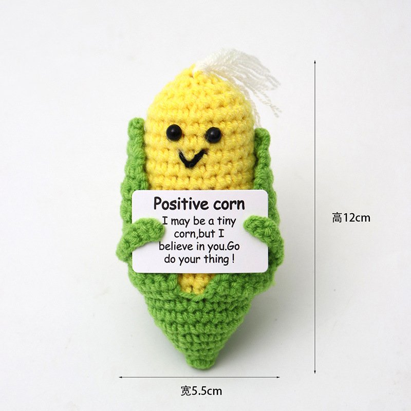 Large Corn Positive Crochet Kit, DIY Crochet Starter Kit