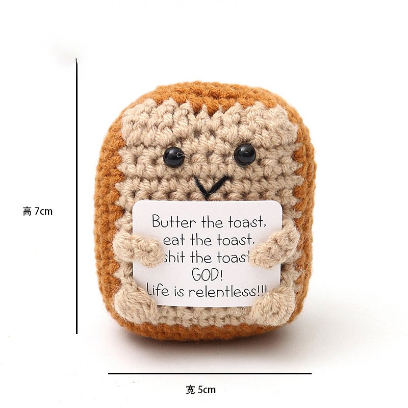 Bread Khaki B Card Crochet Kit, DIY Crochet Starter Kit