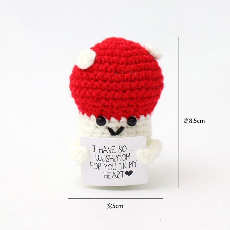 Big red mushroom with white dots I note Crochet Kit, DIY Crochet Starter Kit