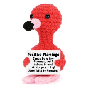 Flamingo Positive 69 Bright Red 10 Pink 21 Black Crochet Kit, DIY Crochet Starter Kit