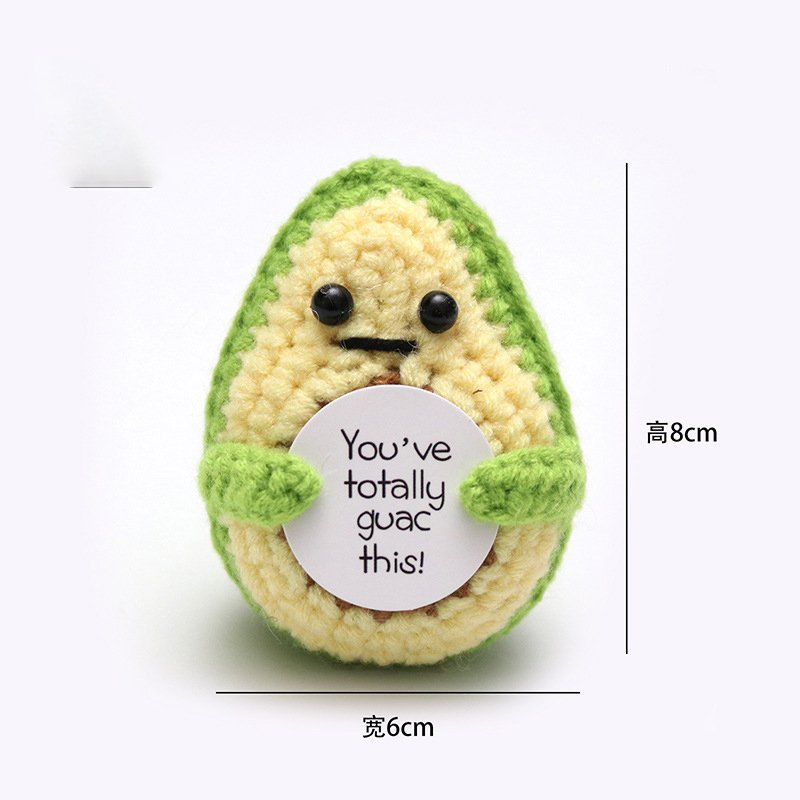 Avocado Sprout Green Y Card Crochet Kit, DIY Crochet Starter Kit