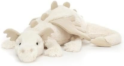 Jellycat Snow Dragon Stuffed Animal, Large 19.5 inches - Mythical Plush Toy - Classic Children's Gift