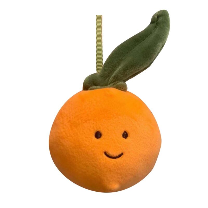 Festive Folly Clementine Stuffed Plush Soft Cute Plush Fruit Christmas Decorations Gifts for Teens Adults Baby 5.11in Orange