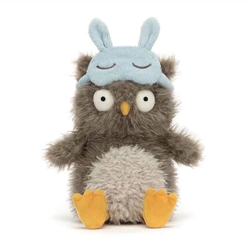 Owl Plush - Nocturnal-Themed Fluffy Stuffed Decor