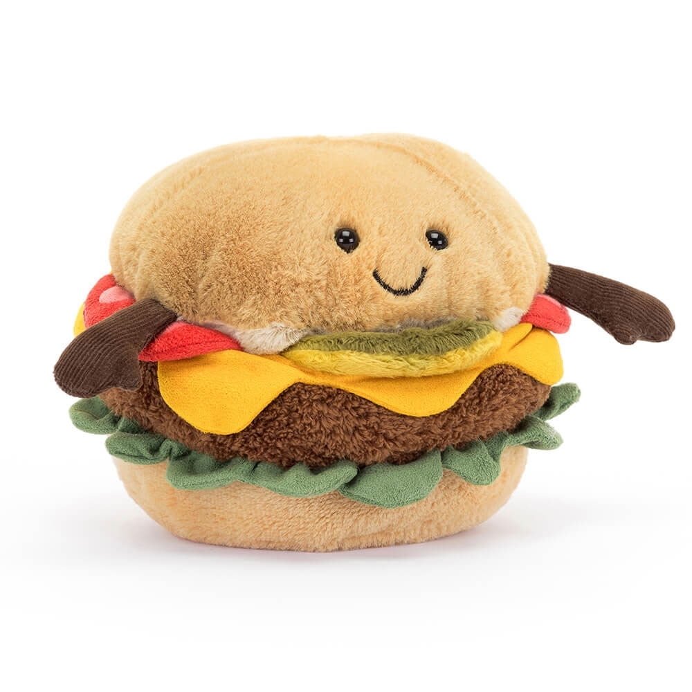 Burger Patty Plush ?C Fun Fast Food-Themed Collectible