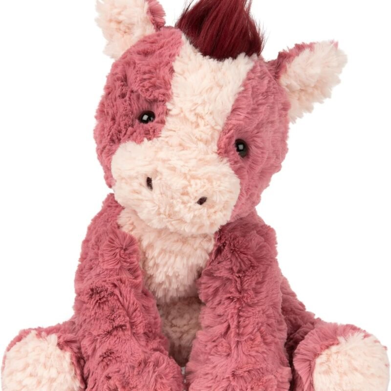 Jellycat Cozys Collection Cow, Stuffed Animal for Ages 1 and Up, Spring Decor Plush Toy, Cream/Blue, 10??