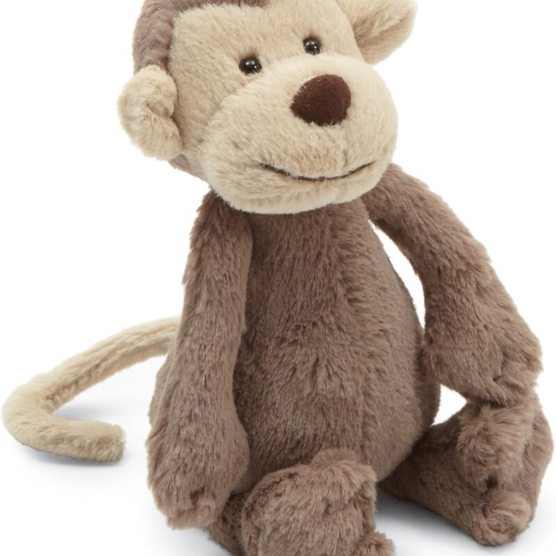 Jellycat Bashful Monkey Stuffed Animal, Medium 12 inches - Monkey Plush Toy - Classic Children's Gift