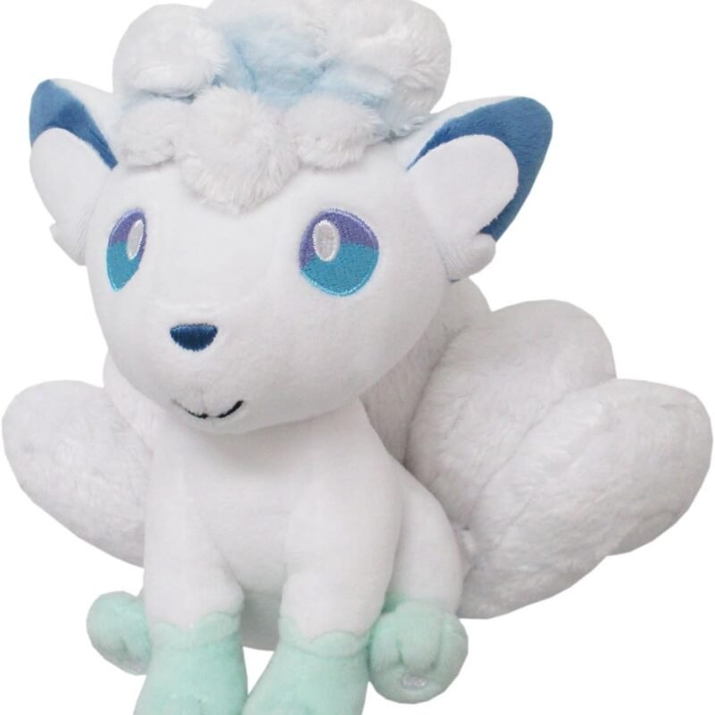 Sanei PP61 Alolan Vulpix Pokemon All Star Collection Stuffed Plush, 7", 156 months to 180 months
