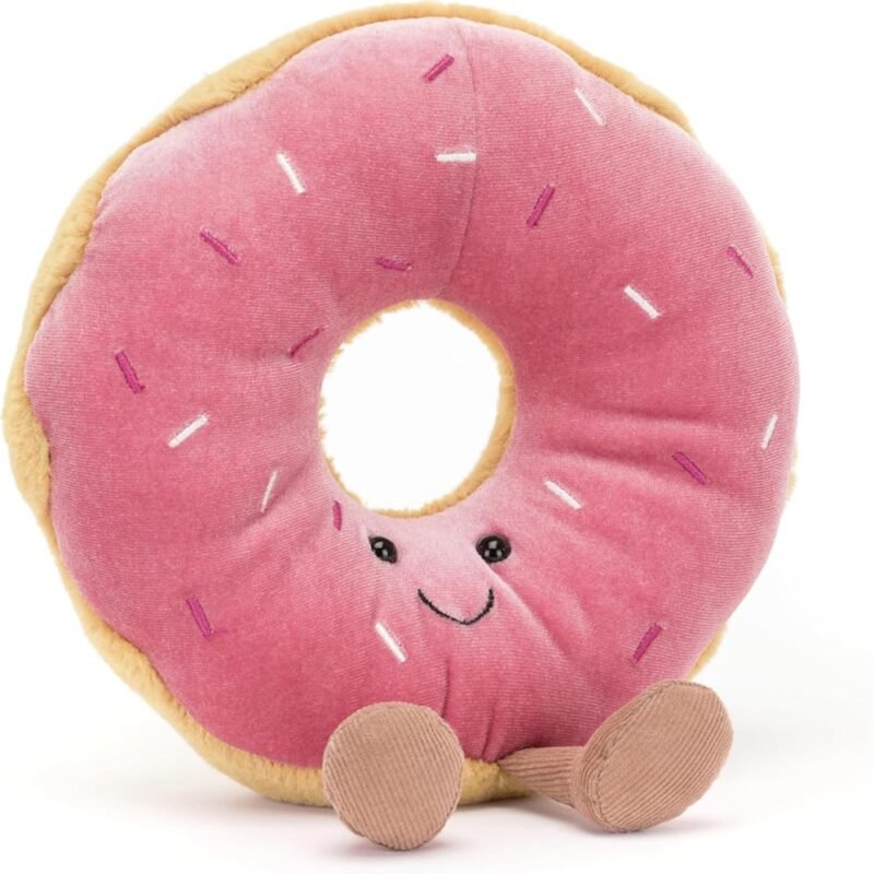Jellycat Amuseables Doughnut Stuffed Toy, 7 inches - Pastry Plush - Fun Gift Idea