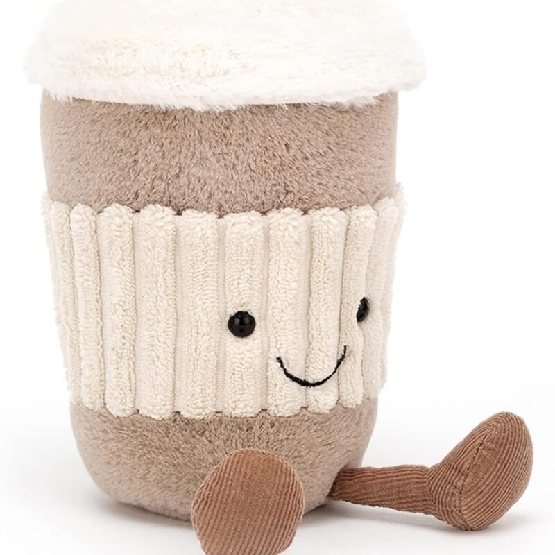 Jellycat Amuseables Coffee-to-Go Stuffed Toy, 6 inches - Drink Plush - Fun Gift Idea