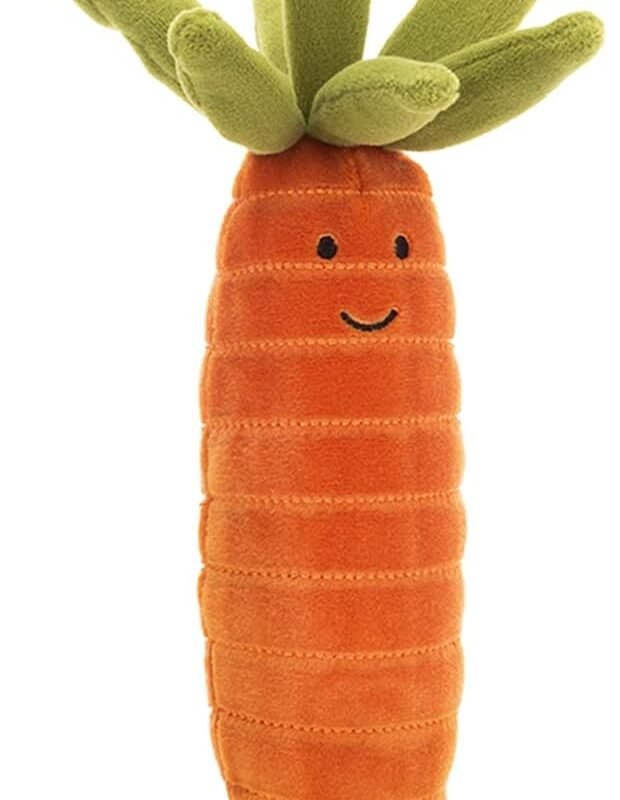Jellycat Vivacious Vegetable Carrot Stuffed Toy, 6.5 inches - Vegetable Plush - Great Gift Idea