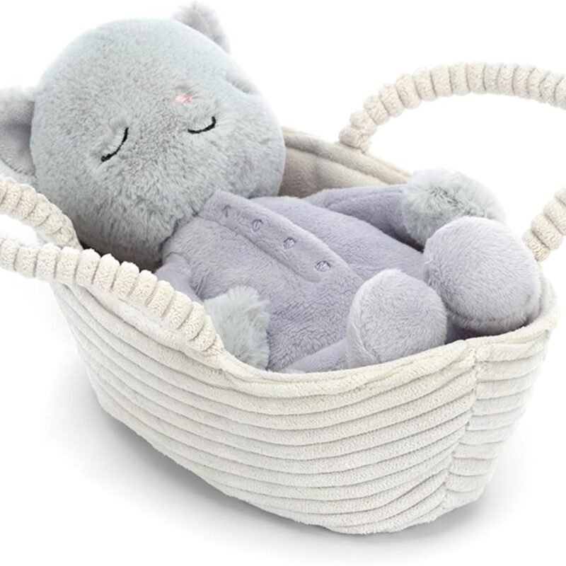 Jellycat Rock-a-Bye Kitten Stuffed Animal, 8 inches - Cats & Kittens Plush Toy - Classic Children's Gift