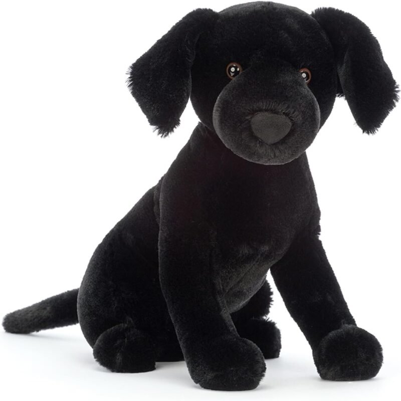 Jellycat Pippa Black Labrador Dog Stuffed Animal, 9.5 inches - Dogs & Puppies Plush Toy - Classic Children's Gift