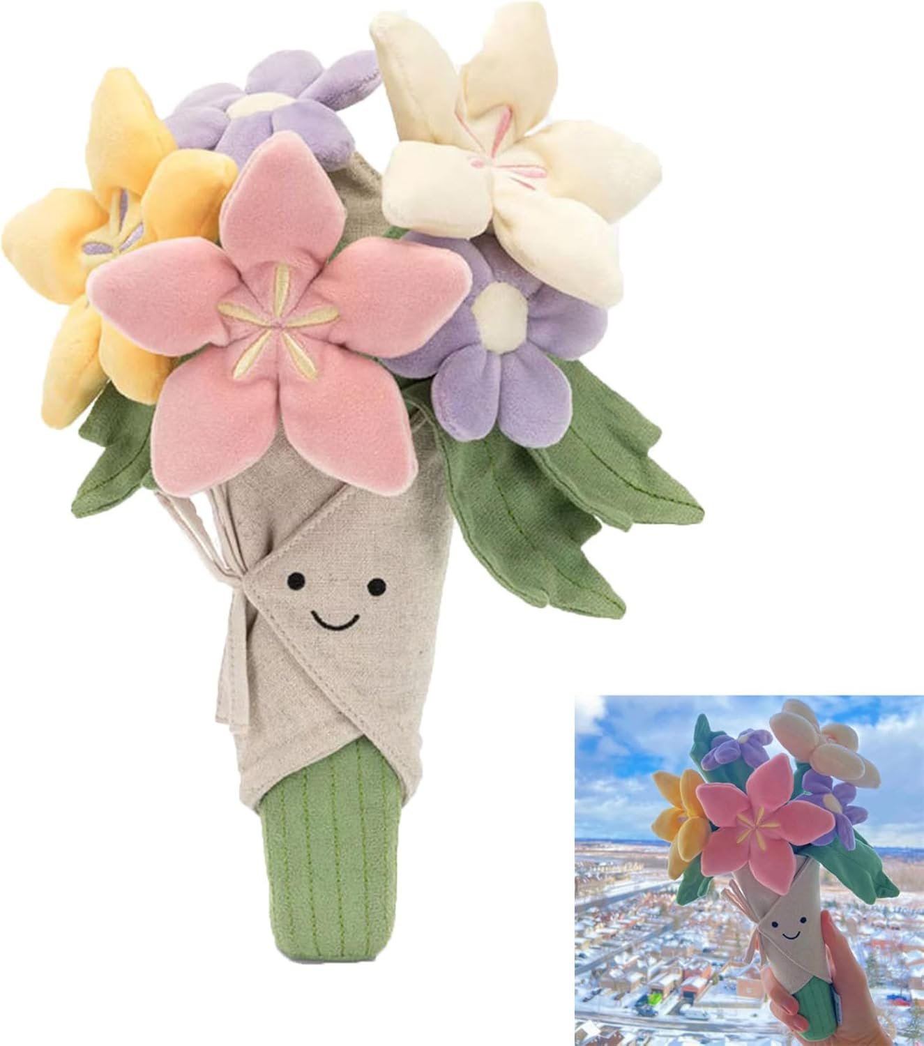 Jellycat Stuffed Flower Plush Bouquet Flowers Decor Funny Gifts for Women Friends