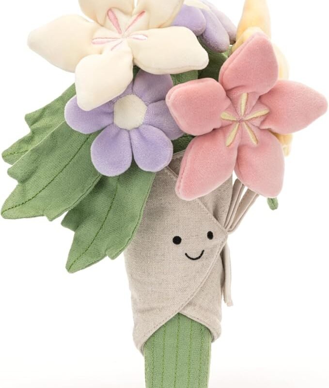 Jellycat Amuseables Bouquet of Flowers Stuffed Toy, 12 inches - Plant & Flower Plush - Fun D??cor & Gift