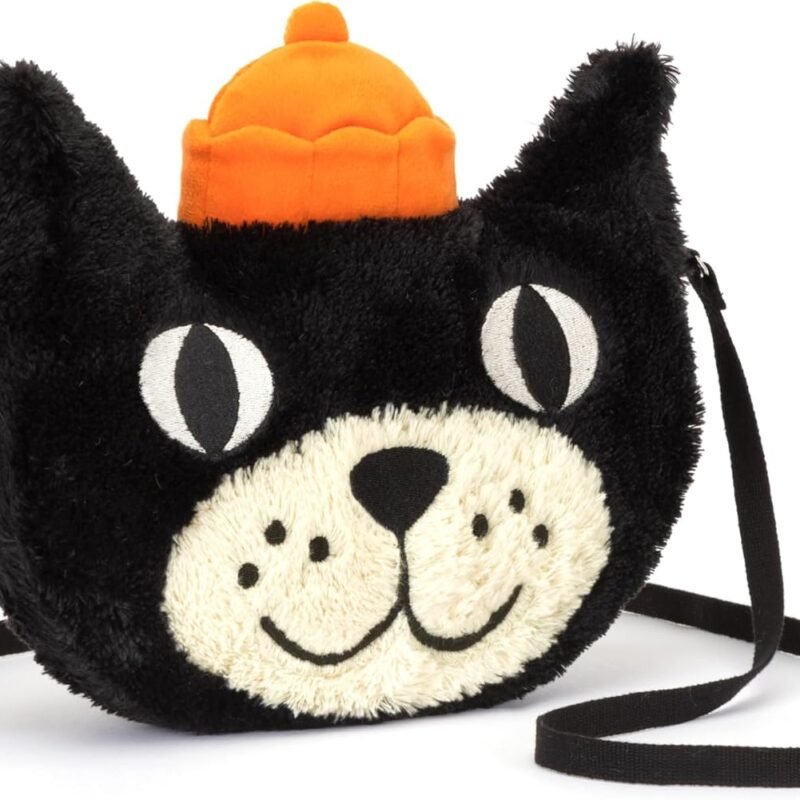 Jellycat Jack Cat Plush Bag, 9 inches - Crossbody & Shoulder Purse - Fun & Unique Handbag