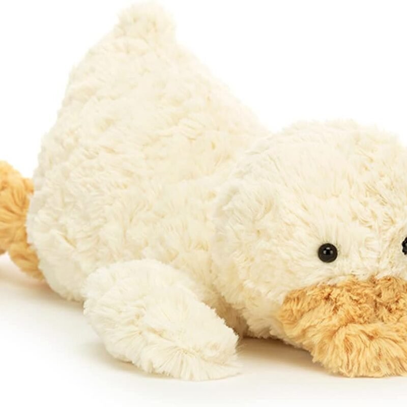 Jellycat Tumblie Duck Stuffed Animal, Medium 14 inches- Ducks and Ducklings Plush Toy - Classic Children's Gift