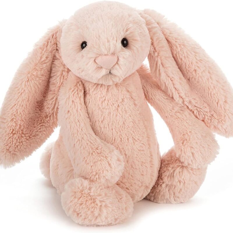 Jellycat Bashful Blush Bunny Stuffed Animal, Medium 12 inches - Rabbit and Bunny Plush Toy - Classic Children's Gift
