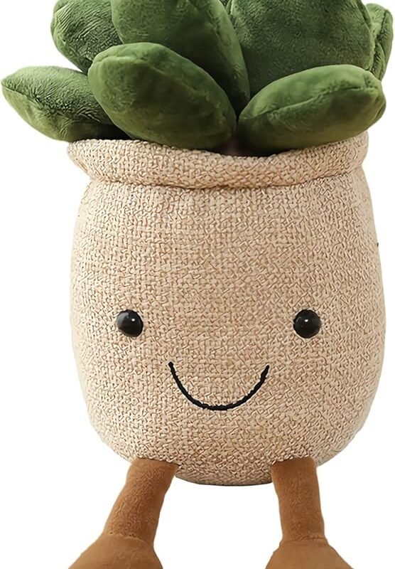Jellycat Tulip Plush Toy, 13.7" Flower Pot Stuffed Plushie Pillow Decoration, Soft Fluffy Toy Succulent Plants Friend Throw Pillow, Multicolor (Pink-Tulip)