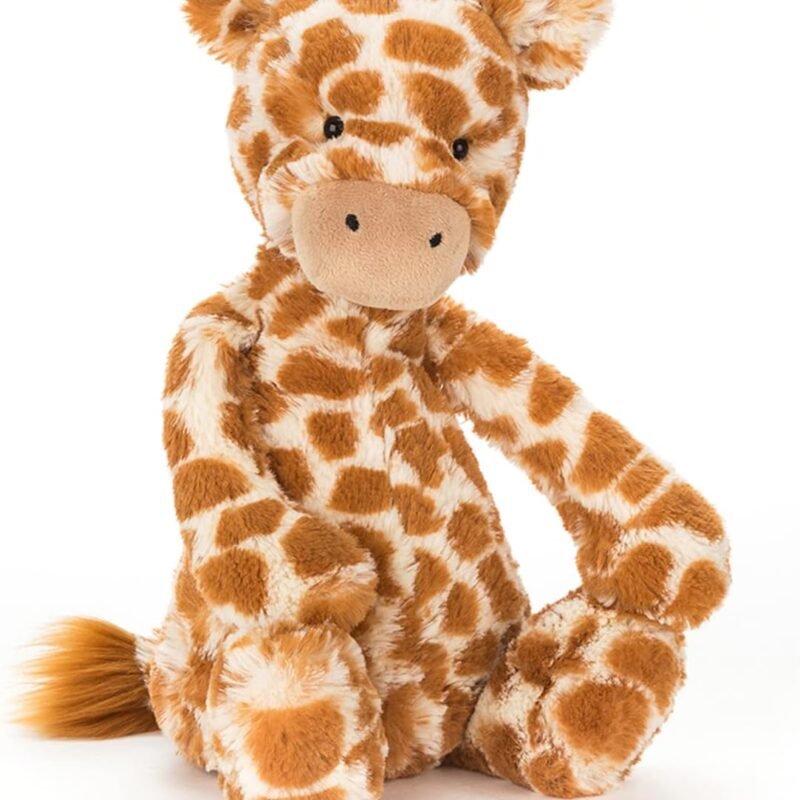 Jellycat Bashful Giraffe Stuffed Animal, Medium 12 inches - Safari Plush Toy - Classic Children's Gift