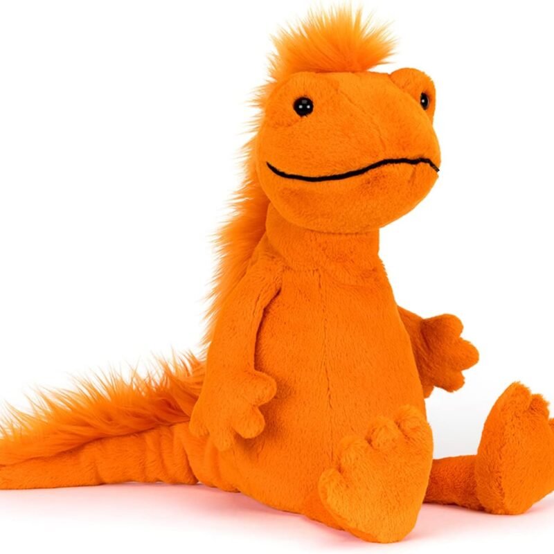 Jellycat Cruz Crested Newt Stuffed Animal, 13 inches - Amphibian Plush Toy - Classic Children's Gift