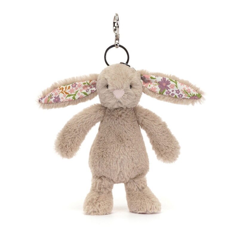 Beige Bunny 'Petal' Bag Charm&nbsp;?C Neutral-Toned Plush Accessory